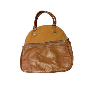 VANS Cranked Brown Leather Handbag Tote Purse